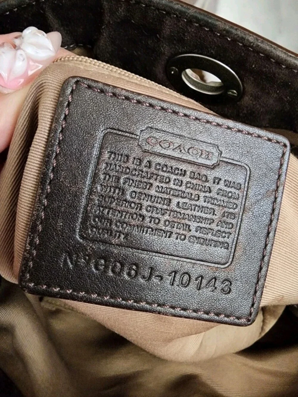 COACH Signature Brown Chelsea Satchel Shoulder *stained*